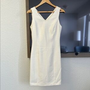 Anne Klein Cream Sleeveless Mini Dress